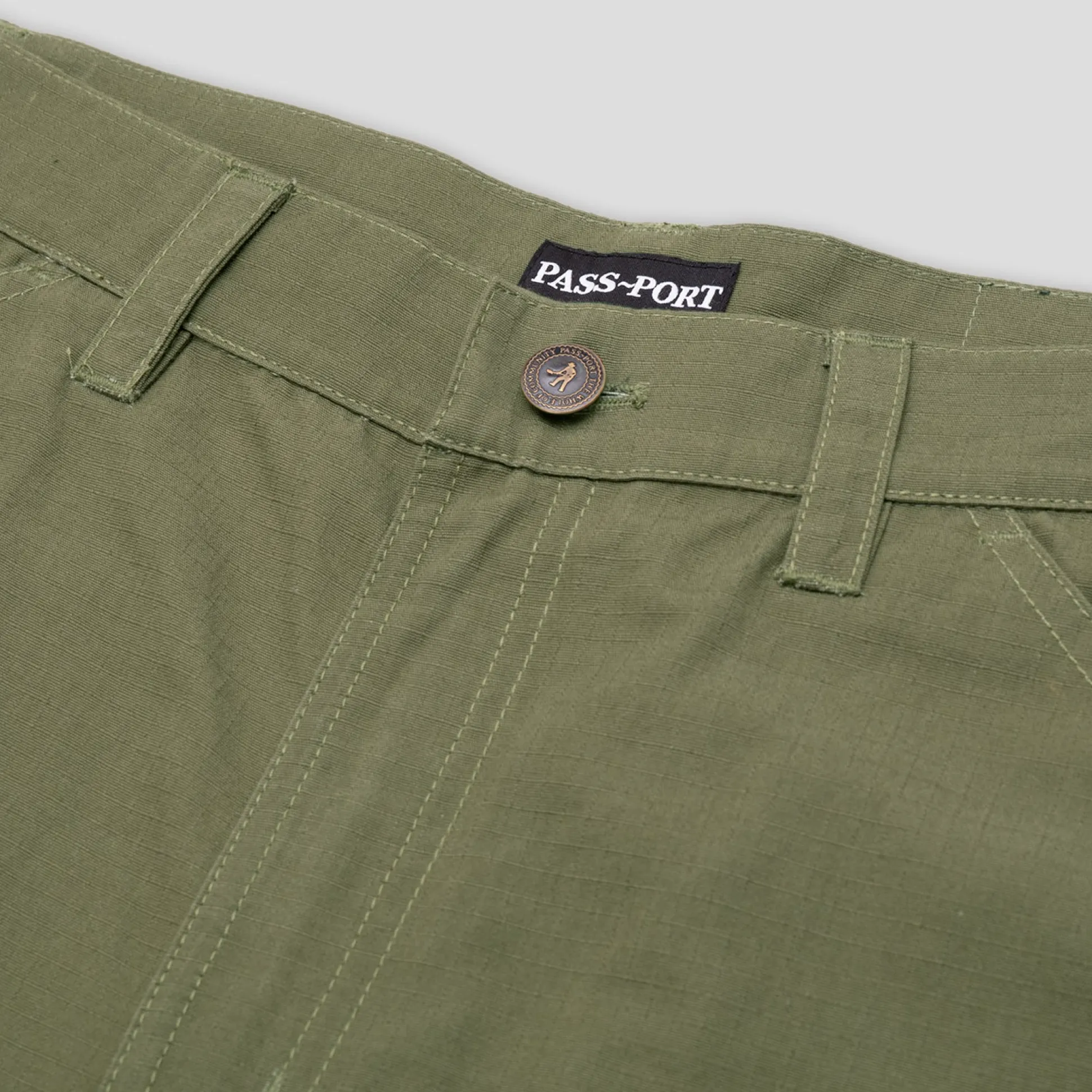 Pass~Port Ripstop Double Knee Diggers Club Short - Moss