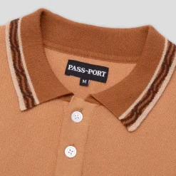 Pass~Port Sunspot Organic Knit Polo - Camel