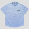 Pass~Port Thistle Embroidery AG Shirt Short Sleeve - Light Blue