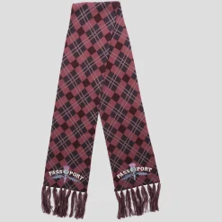 Pass~Port Thistle Scarf - Red Tartan