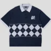 Pass~Port Tilde Stamp Knit Polo - Navy