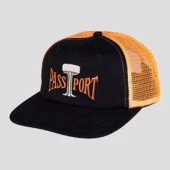 Pass~Port Towers Of Water Trucker Cap - Black / Orange