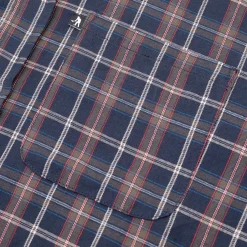 Pass~Port Workers Check Long Sleeve Shirt - Navy
