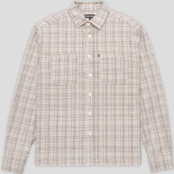 Pass~Port Workers Check Shirt Long-sleeve - Black / Bronze