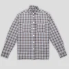 Pass~Port Workers Check Shirt Long-Sleeve - Chocolate / Blue