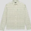 Pass~Port Workers Check Shirt Long-sleeve - Green / Blue