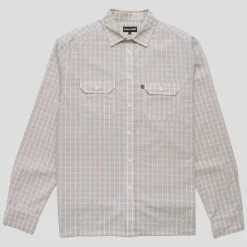 Pass~Port Workers Check Shirt Long Sleeve - Cream