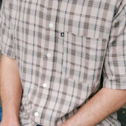 Pass~Port Workers Check Short Sleeve Shirt - Sand