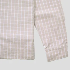 Pass~Port Workers Check Shirt Long Sleeve - Cream