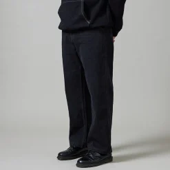 Pass~Port Workers Club Denim Jean - Washed Black / Brown Stitch