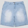 Pass~Port Workers Club Jean Short - Faded Washed Light Indigo