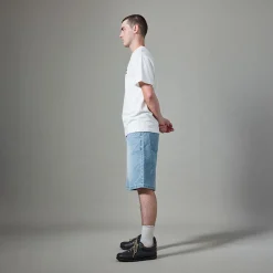 Pass~Port Workers Club Jean Short - Faded Washed Light Indigo