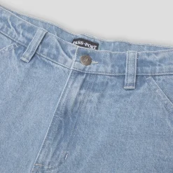 Pass~Port Workers Club Jean Short - Faded Washed Light Indigo