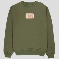 Pass~Port Yearbook Logo Sweater - Olive
