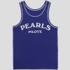 Pearls Skateboards Pilote Tank Singlet - Mid Blue