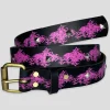 Personal Joint Holy Studded Leather Belt - Pink / Silver / Black