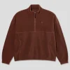 Polar Skate Co. Ivan Half Zip Sweater - Wine