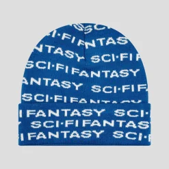 Sci-Fi Fantasy Repeat Logo Beanie - Blue