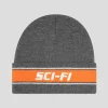Sci-Fi Fantasy Stripe Fold Logo Beanie - Grey Heather