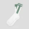 WKND Baseball Socks - White / Green